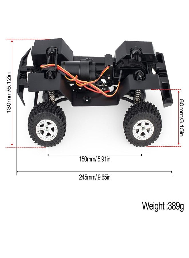 هيكل TRX4M مُجمّع مع علبة تروس ثنائية السرعات لسيارة التحكم عن بعد TRX4-M برونكو ديفندر JJRC C8809 c8801 (جزء ترقية) - Image 2